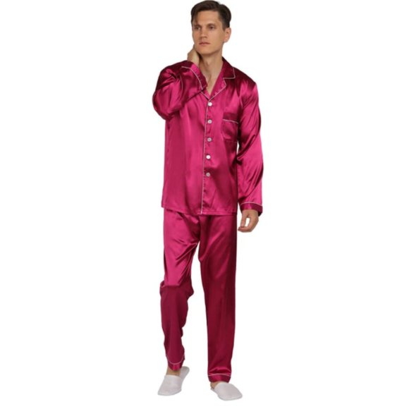 NEW Mens Silky Satin Sleepware - Picture 4 of 6